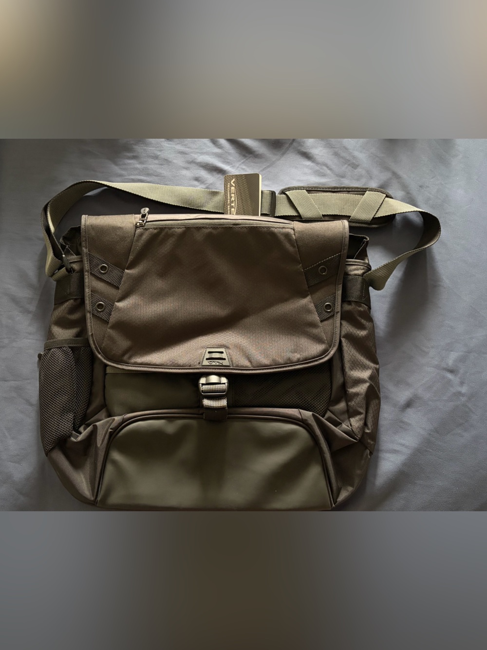 Men's black Messenger Bag with Durable Carry Strap